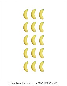 Ripe Banana isolated on a white background. Clipping path vector design