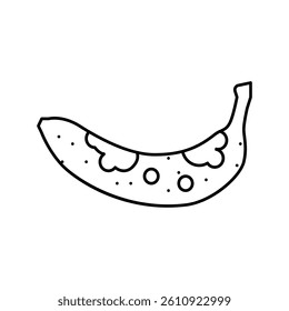 ripe banana line icon vector. ripe banana sign. isolated contour symbol black illustration