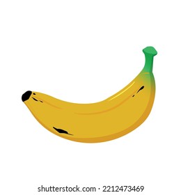 Ilustración de vectores simples de plátanos maduros, icono de vectores de frutas