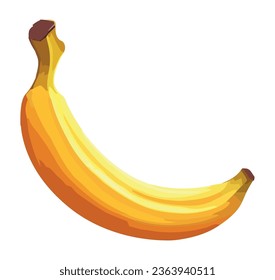 Diseño vectorial de banana madura sobre blanco