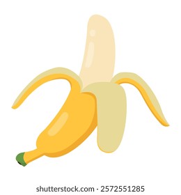 Ripe banana. Vector illustration in flat style.