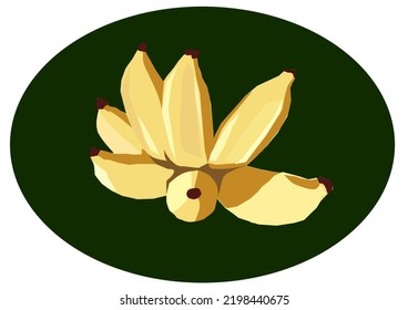 ripe banana vector suitable for making pictures about fruit health food