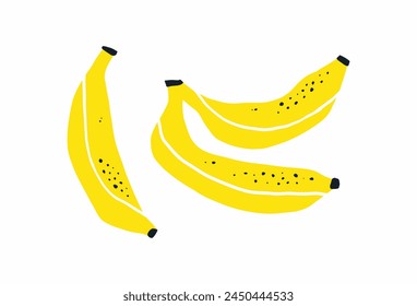 Ripe bananas in peel. Vector illustration