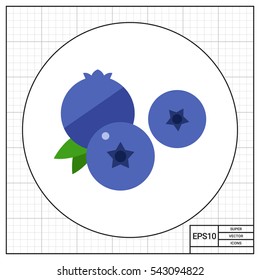 Ripe blueberry icon