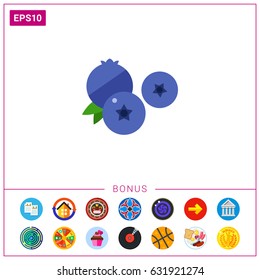 Ripe blueberry icon