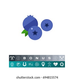 Ripe blueberry icon