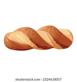Ripe bread ingredient for healthy cooking icon isolated