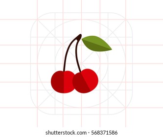 Ripe cherry icon