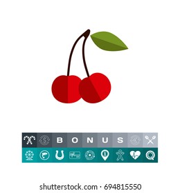 Ripe Cherry Icon Stock Vector (Royalty Free) 694815550 | Shutterstock