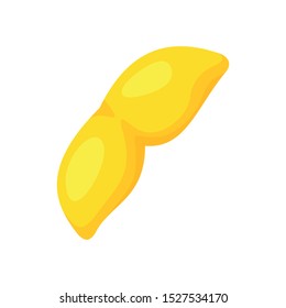 Ripe durian slice icon. Flat illustration of ripe durian slice vector icon for web design