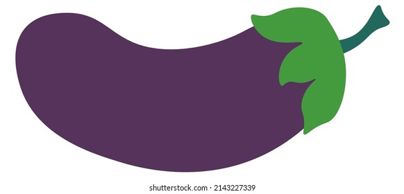 Ripe eggplant vegetable for cooking and making tasty balanced dishes. Isolated raw aubergine veggie for nourishment and nutrition, organic and natural ingredient or snack. Vector in flat style