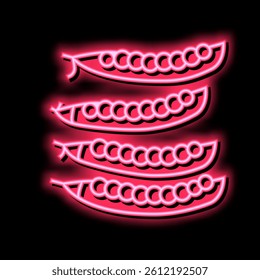 ripe fresh peas neon light sign vector. ripe fresh peas illustration