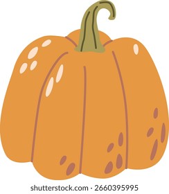 Ilustración vectorial de calabaza fresca madura