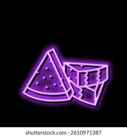 ripe fruit watermelon neon light sign vector. ripe fruit watermelon illustration