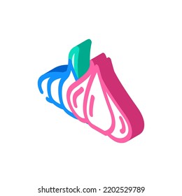 vector de icono isométrico de ajo maduro. signo de ajo maduro. ilustración de símbolo aislado