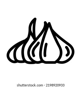 ripe garlic line icon vector. ripe garlic sign. isolated contour symbol black illustration