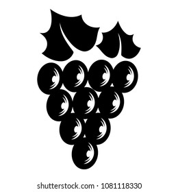 Ripe grape icon. Simple illustration of ripe grape vector icon for web