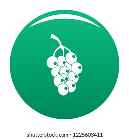 Ripe grape icon. Simple illustration of ripe grape vector icon for any design green