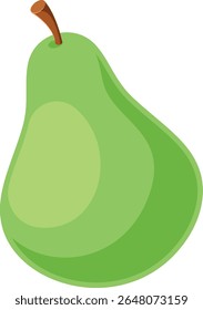 Ilustração de vetor de fruta de pera verde madura