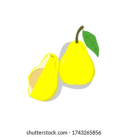
ripe guava fruit vector illustration