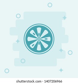 Ripe Lemon Icon. Simple icon, blue colored icon illustration.