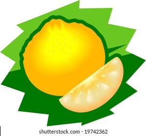  ripe lemon and slice	