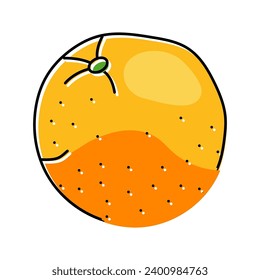 ripe orange color icon vector. ripe orange sign. isolated symbol illustration