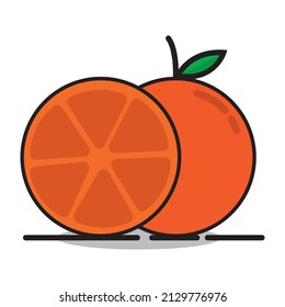 ripe orange fruit vector for business illustration