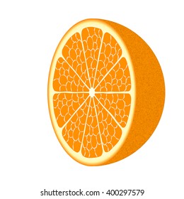 Ripe orange fruit. Vector EPS10