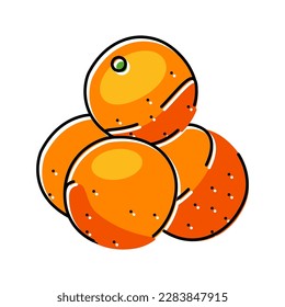 ripe orange harvest color icon vector. ripe orange harvest sign. isolated symbol illustration