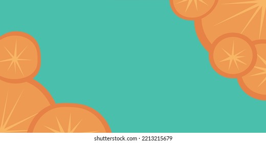 Oranges maduras en un fondo azul