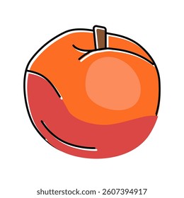 ripe peach color icon vector. ripe peach sign. isolated symbol illustration