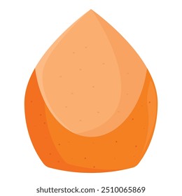 Ripe peach fruit, showing its juicy orange flesh, isolated on white background