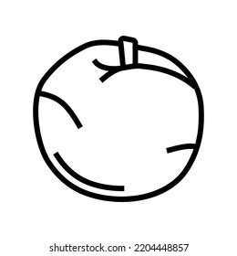 ripe peach line icon vector. ripe peach sign. isolated contour symbol black illustration