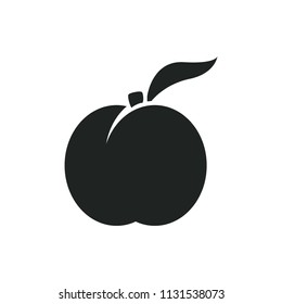 ripe peach vector icon