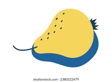 Ripe Pear Fruit Vector Illustration