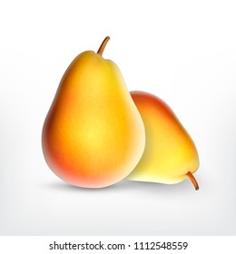 Ripe pears. Vector icon. EPS10