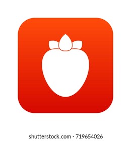 Ripe persimmon icon digital red for any design isolated on white vector illustration