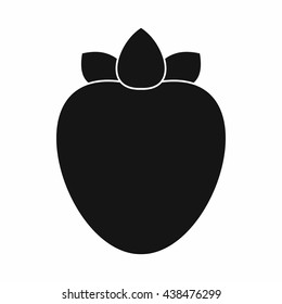 Ripe persimmon icon, simple style