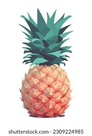 Piña madura, sabor fresco del icono de verano aislado
