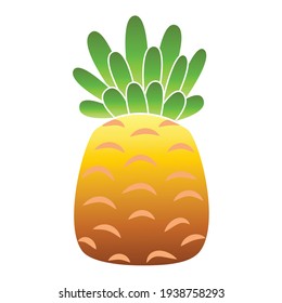 Ripe pineapple icon. Cartoon of ripe pineapple vector icon for web design isolated on white background