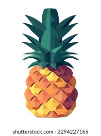 Ripe pineapple symbolizes healthy summer refreshment isolated