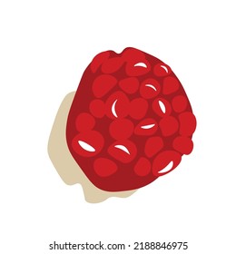 Ripe pomegranate on white background