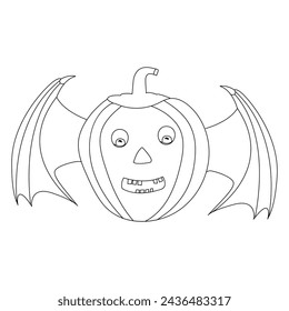 Ripe pumpkin continuous line drawing