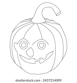 Ripe pumpkin continuous line drawing