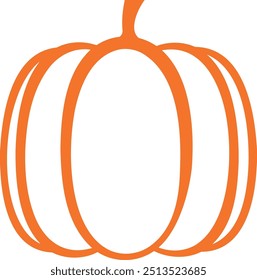 Calabaza madura. Vector de ilustración de calabaza de otoño