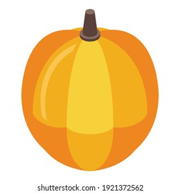 Ripe pumpkin icon. Isometric of ripe pumpkin vector icon for web design isolated on white background