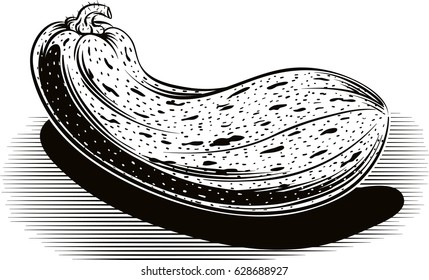 ripe pumpkin on a white background.