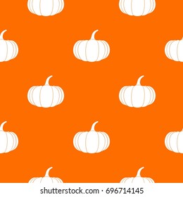 Ripe pumpkin pattern repeat seamless in orange color for any design. Vector geometric illustration