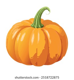 Ilustración vectorial de calabaza madura para otoño y Halloween